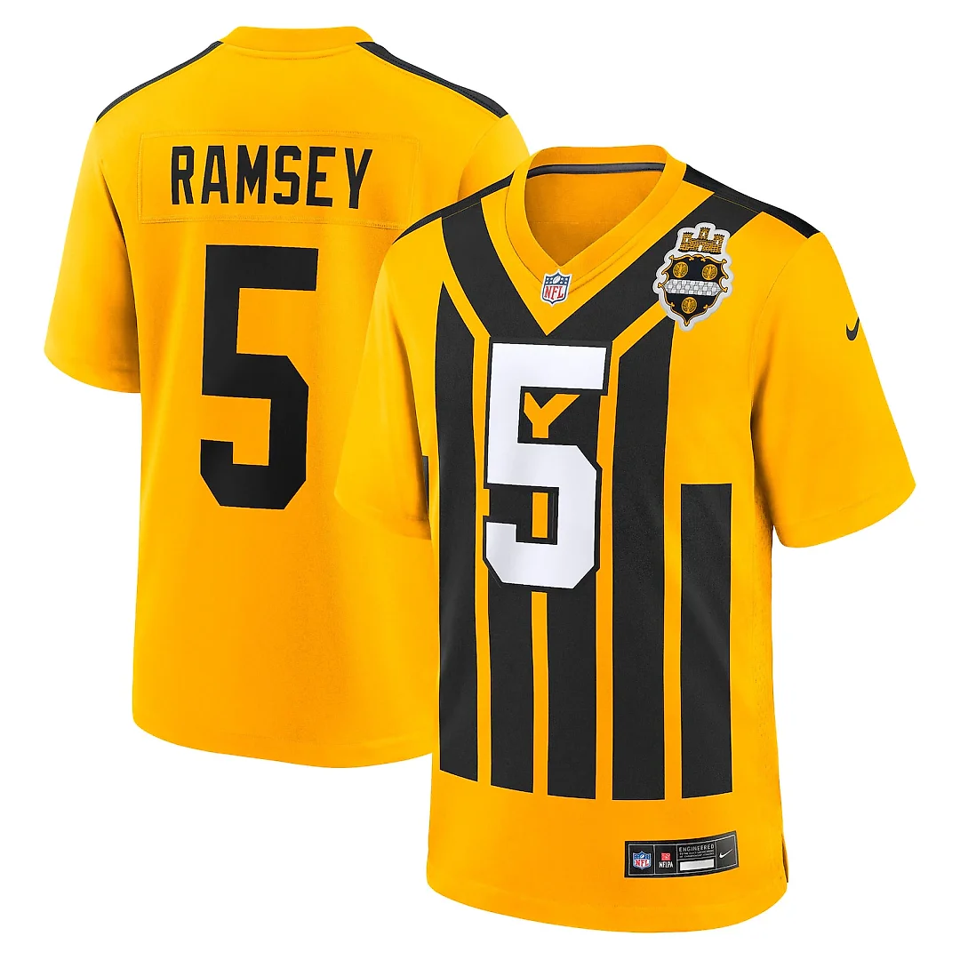 Zennovawear Jalen Ramsey Pittsburgh Steelers Alternate 1933 Throwback Game Jersey - Gold