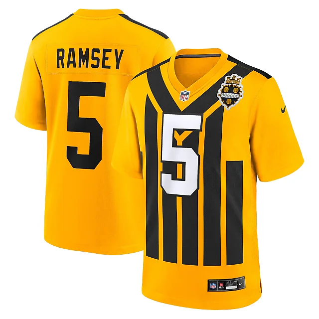 Zennovawear Jalen Ramsey Pittsburgh Steelers Alternate 1933 Throwback Game Jersey - Gold