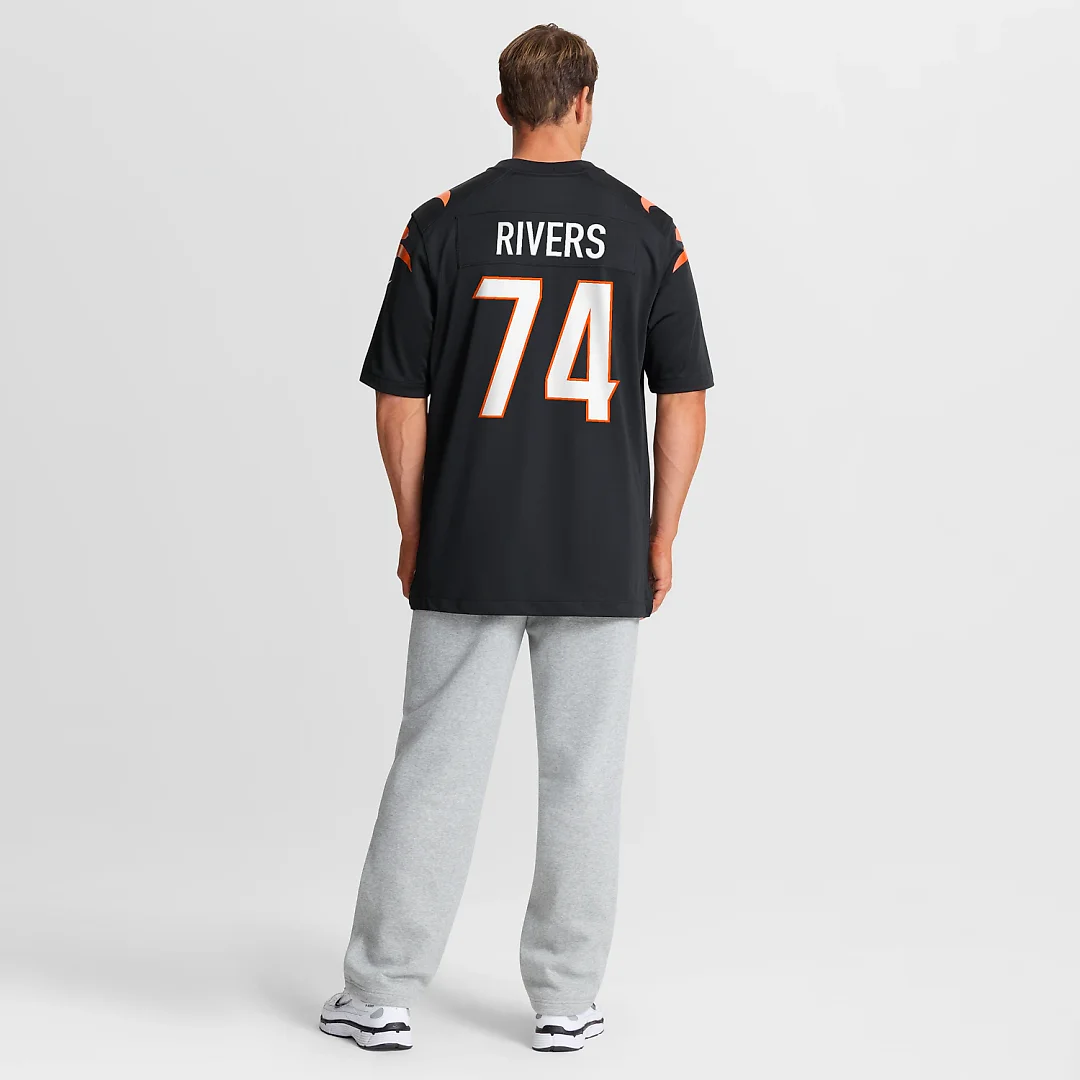Zennovawear Jalen Rivers Cincinnati Bengals Team Game Jersey - Black