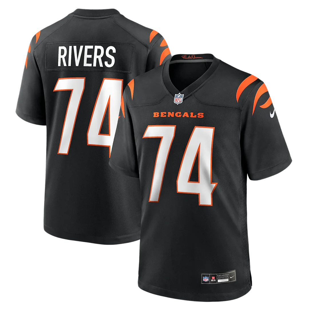 Zennovawear Jalen Rivers Cincinnati Bengals Team Game Jersey - Black