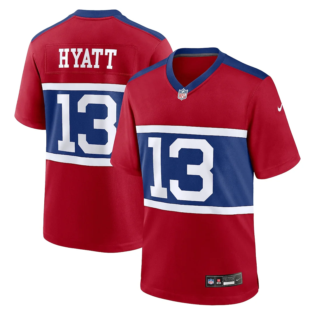 Zennovawear Jalin Hyatt New York Giants Alternate Player Game Jersey - Century Red