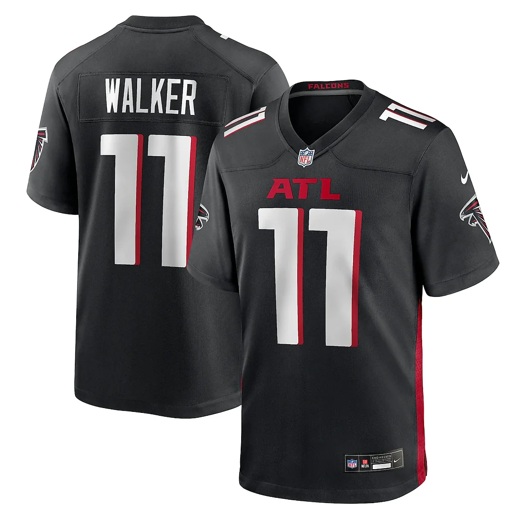 Zennovawear Jalon Walker Atlanta Falcons Team Game Jersey - Black
