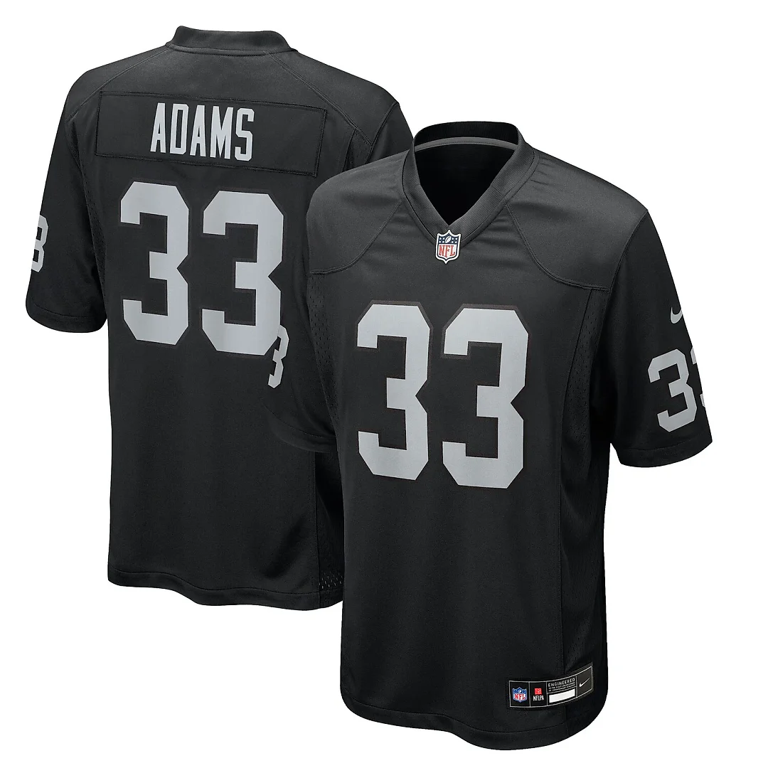 Zennovawear Jamal Adams Las Vegas Raiders Team Game Jersey - Black