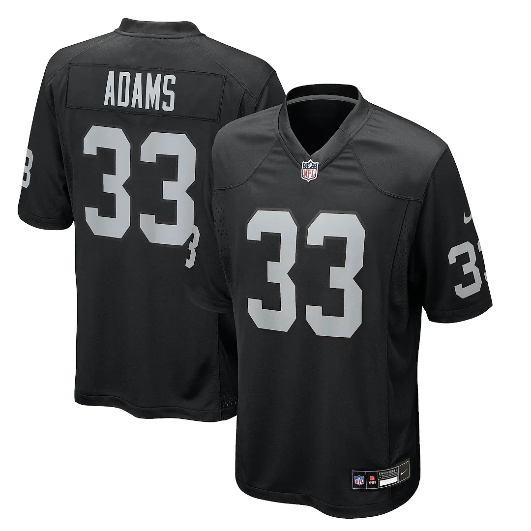 Zennovawear Jamal Adams Las Vegas Raiders Team Game Jersey - Black