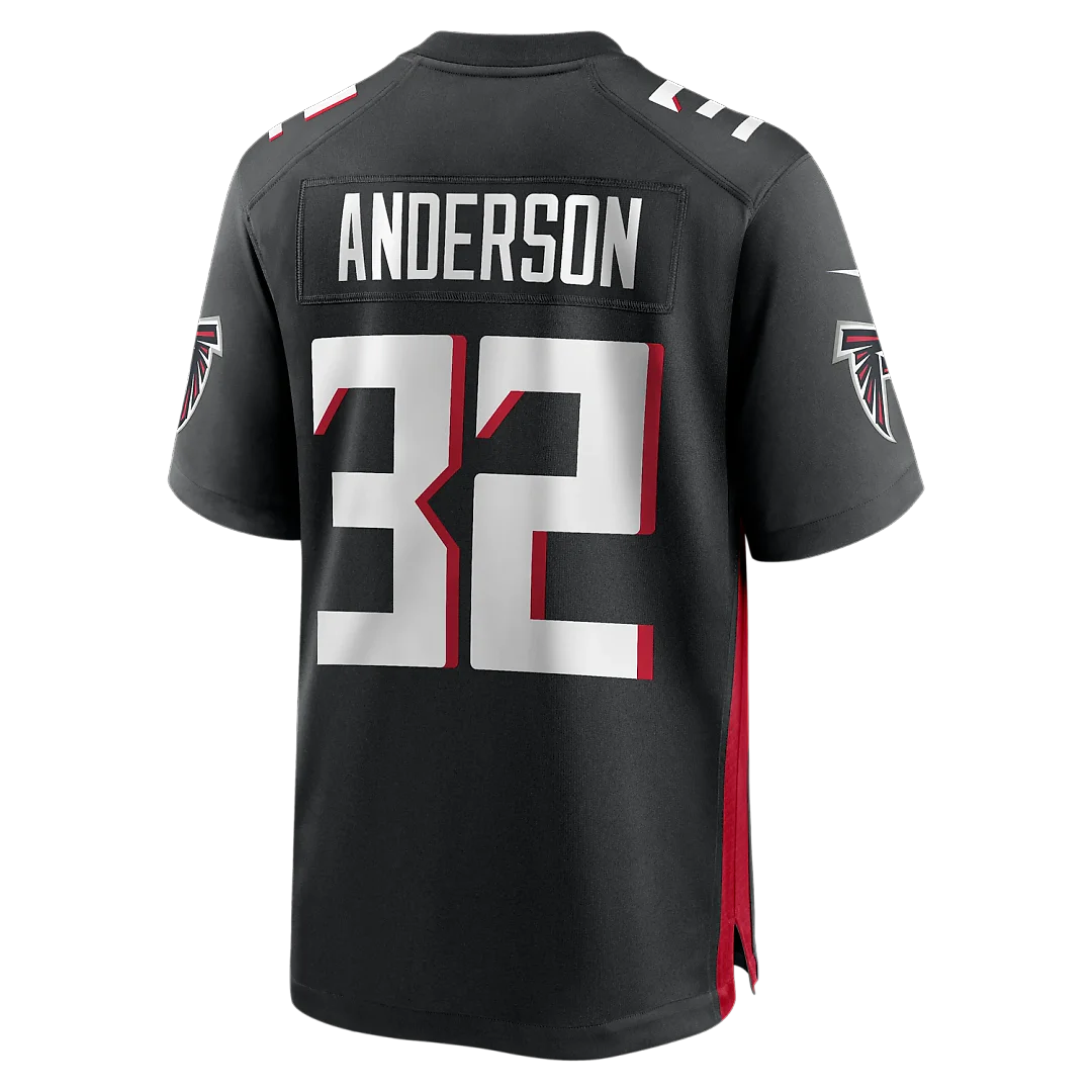 Zennovawear Jamal Anderson Atlanta Falcons Game Retired Player Jersey - Black