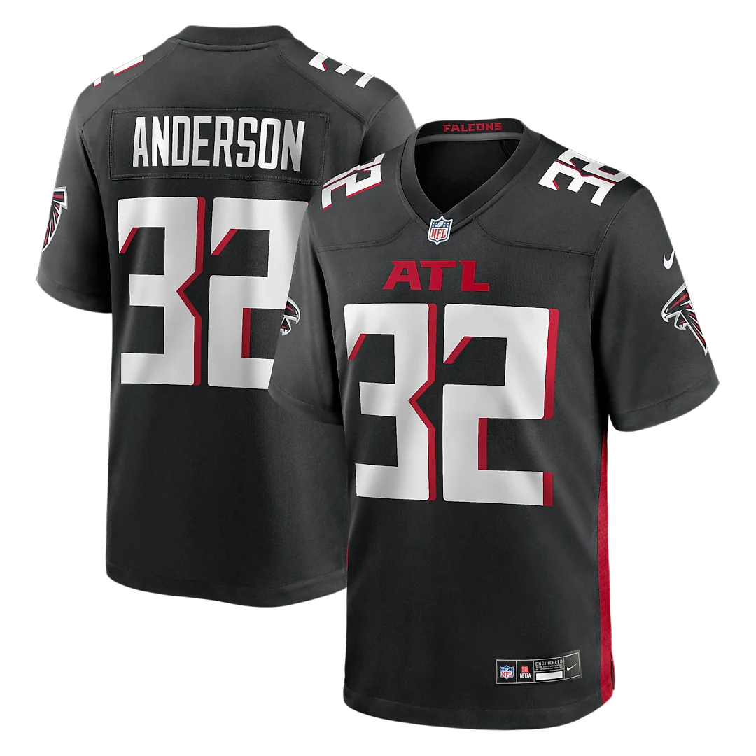 Zennovawear Jamal Anderson Atlanta Falcons Game Retired Player Jersey - Black