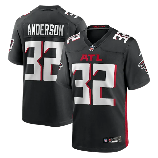 Zennovawear Jamal Anderson Atlanta Falcons Game Retired Player Jersey - Black