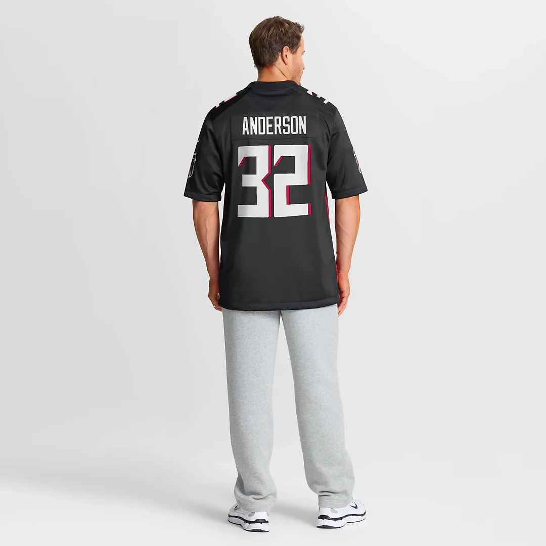 Zennovawear Jamal Anderson Atlanta Falcons Game Retired Player Jersey - Black