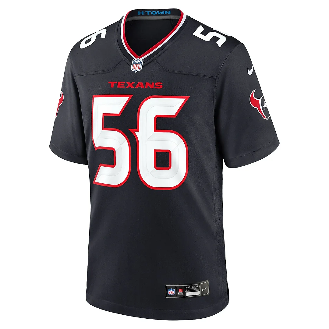 Zennovawear Jamal Hill Houston Texans Team Game Jersey - Navy