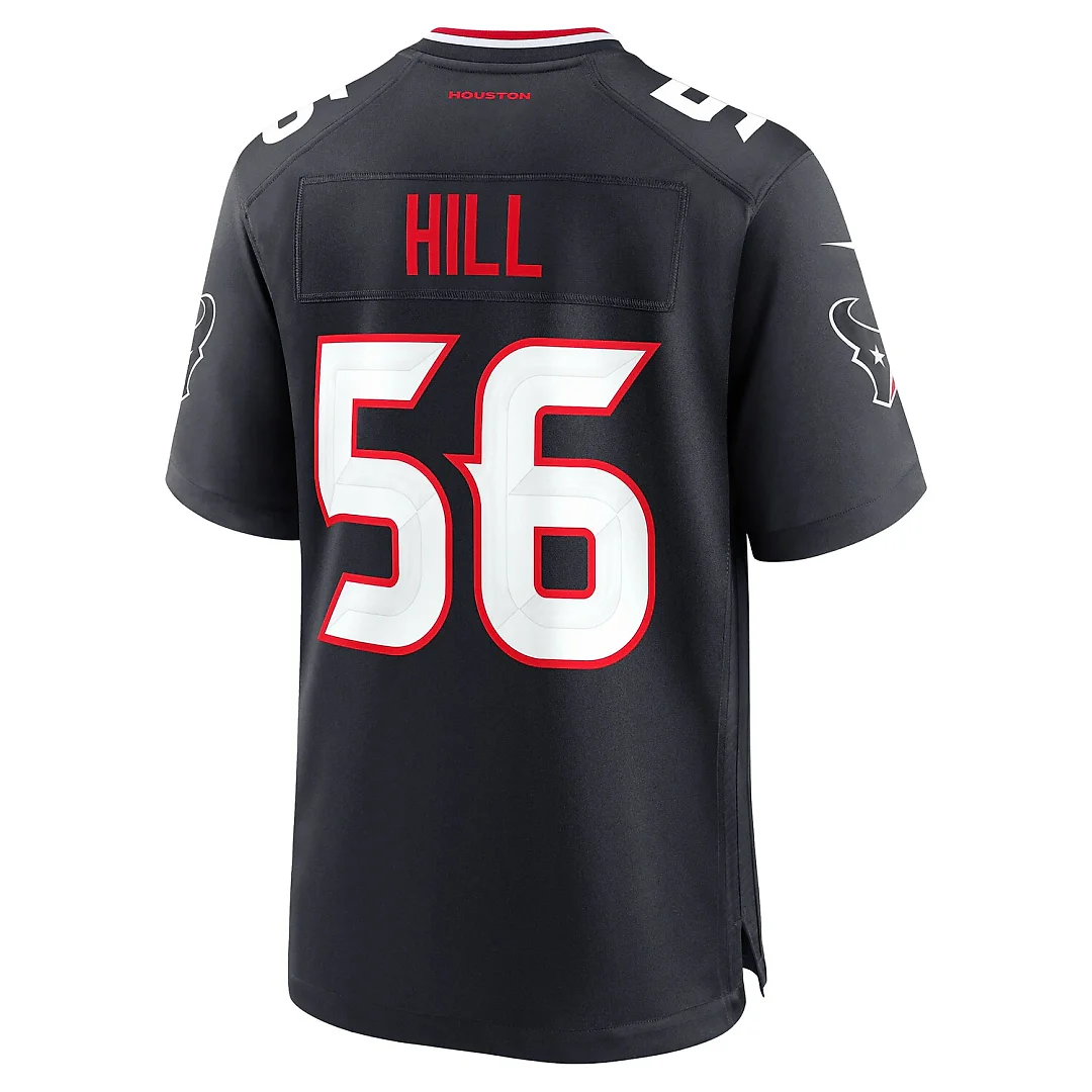 Zennovawear Jamal Hill Houston Texans Team Game Jersey - Navy