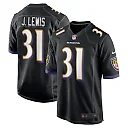 Zennovawear Jamal Lewis Baltimore Ravens Retired Player Alternate Game Jersey - Black