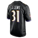 Zennovawear Jamal Lewis Baltimore Ravens Retired Player Alternate Game Jersey - Black