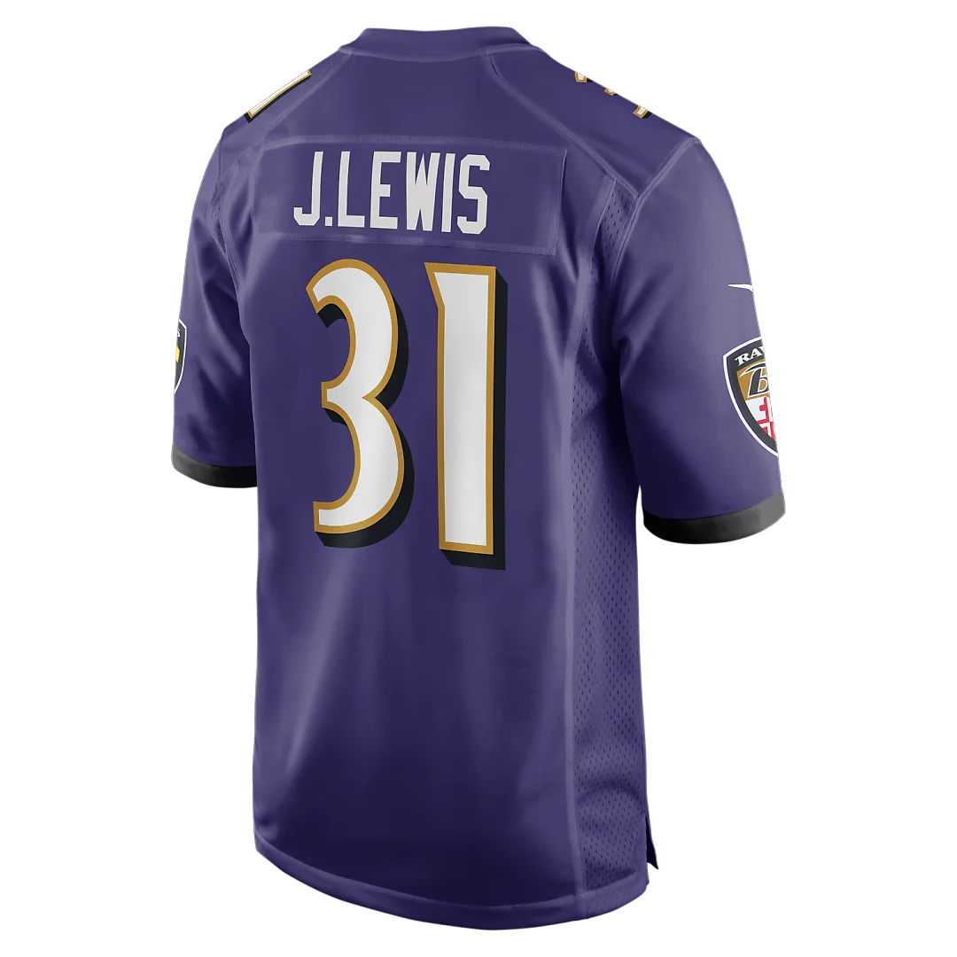 Zennovawear Jamal Lewis Baltimore Ravens Game Retired Player Jersey - Purple