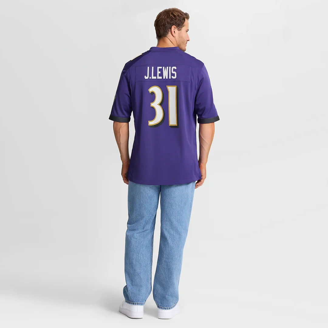 Zennovawear Jamal Lewis Baltimore Ravens Game Retired Player Jersey - Purple