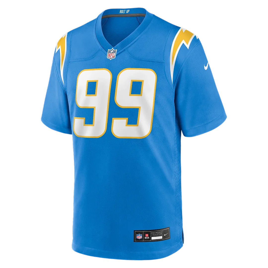 Zennovawear Jamaree Caldwell Los Angeles Chargers Team Game Jersey - Powder Blue