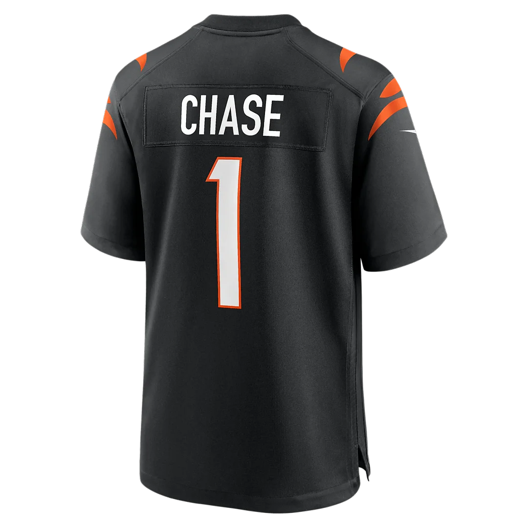 Zennovawear Ja'Marr Chase Cincinnati Bengals Game Jersey - Black