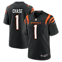 Zennovawear Ja'Marr Chase Cincinnati Bengals Game Jersey - Black