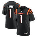 Zennovawear Ja'Marr Chase Cincinnati Bengals Game Jersey - Black