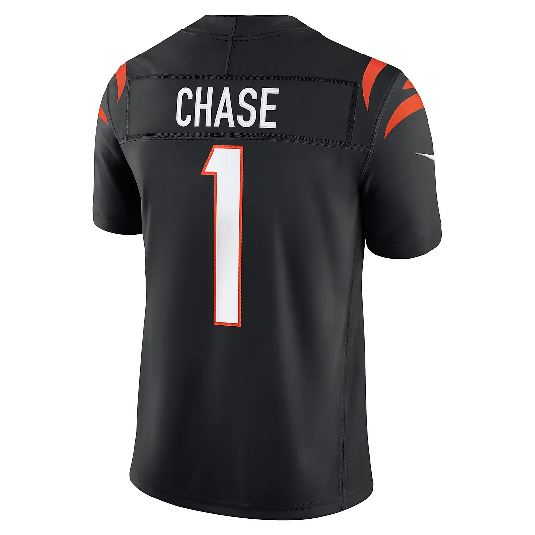 Zennovawear Ja'Marr Chase Cincinnati Bengals Team Vapor FUSE. Stitched Limited Jersey - Black