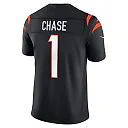 Zennovawear Ja'Marr Chase Cincinnati Bengals Team Vapor FUSE. Stitched Limited Jersey - Black