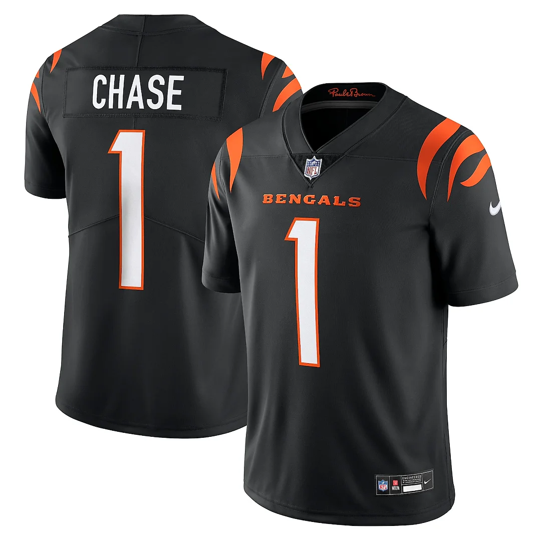 Zennovawear Ja'Marr Chase Cincinnati Bengals Vapor Untouchable Limited Jersey - Black