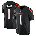 Zennovawear Ja'Marr Chase Cincinnati Bengals Vapor FUSE. Limited Jersey - Black