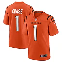Zennovawear Ja'Marr Chase Cincinnati Bengals Alternate Game Jersey - Orange