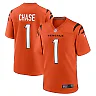 Zennovawear Ja'Marr Chase Cincinnati Bengals Alternate Game Jersey - Orange