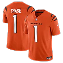 Zennovawear Ja'Marr Chase Cincinnati Bengals Vapor FUSE. Limited Jersey - Orange