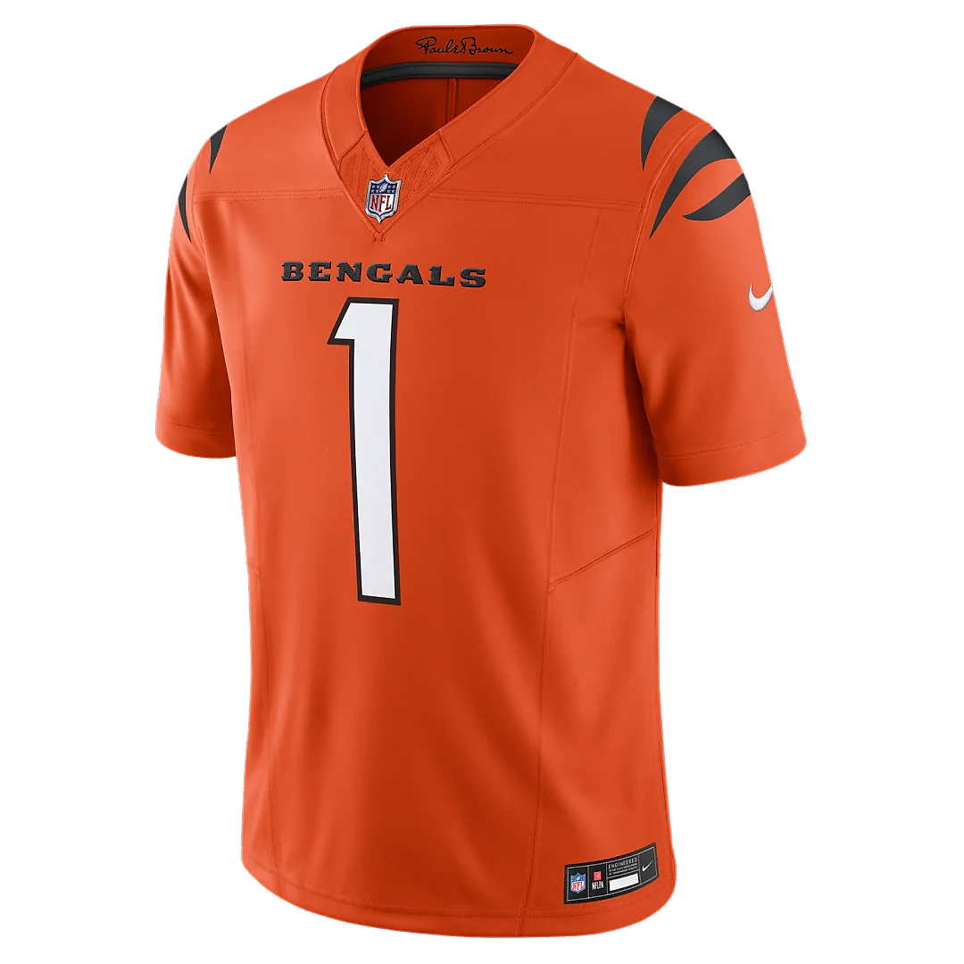 Zennovawear Ja'Marr Chase Cincinnati Bengals Vapor FUSE. Limited Jersey - Orange