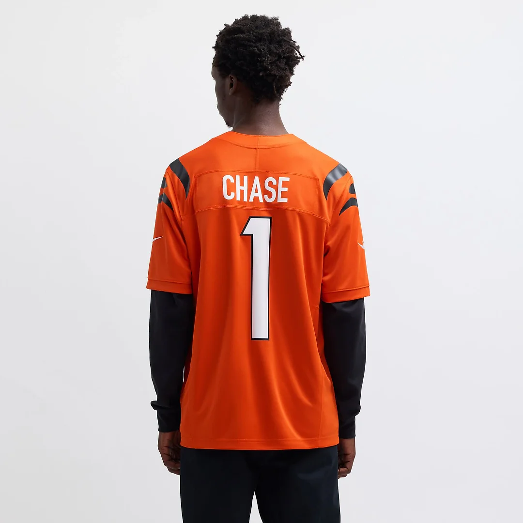 Zennovawear Ja'Marr Chase Cincinnati Bengals Vapor FUSE. Limited Jersey - Orange