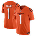 Zennovawear Ja'Marr Chase Cincinnati Bengals Vapor FUSE. Limited Jersey - Orange