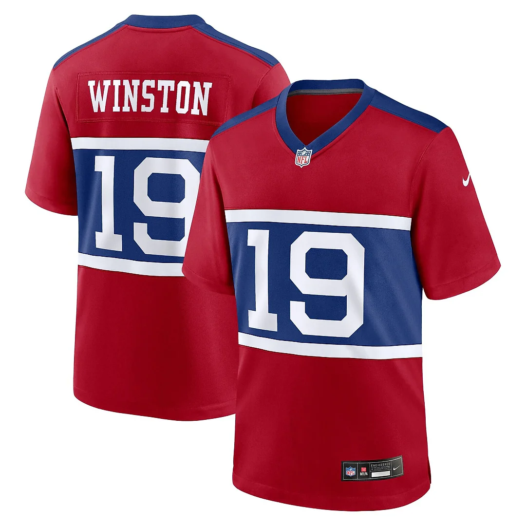 Zennovawear Jameis Winston New York Giants Alternate Game Jersey - Century Red