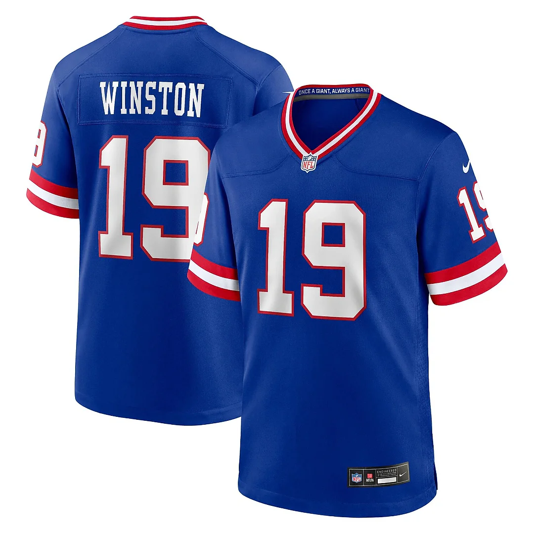 Zennovawear Jameis Winston New York Giants Alternate 2 Game Jersey - Royal