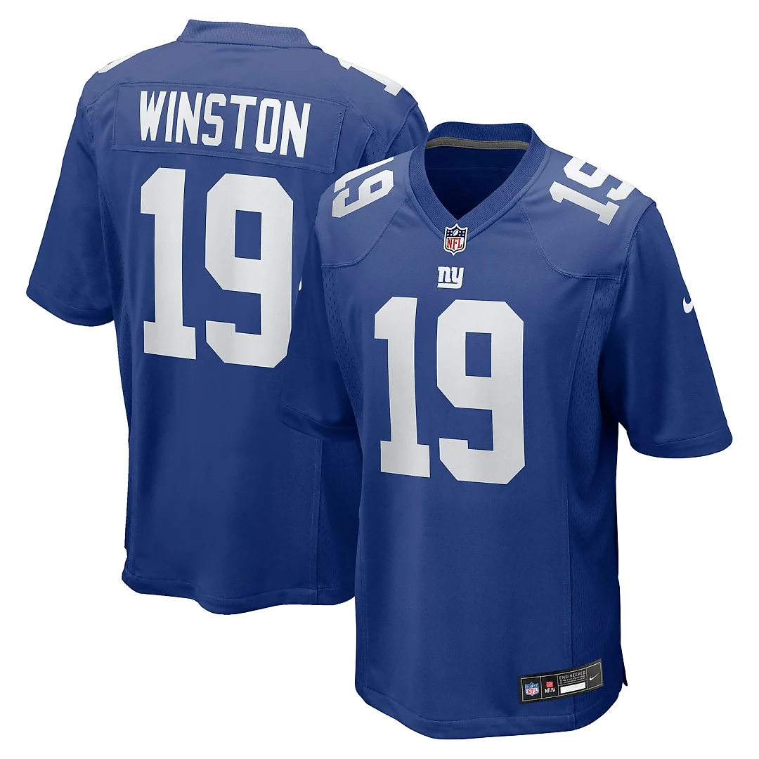 Zennovawear Jameis Winston New York Giants Team Game Jersey - Royal