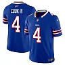 Zennovawear James Cook III Buffalo Bills Team Vapor FUSE. Stitched Limited Jersey - Royal