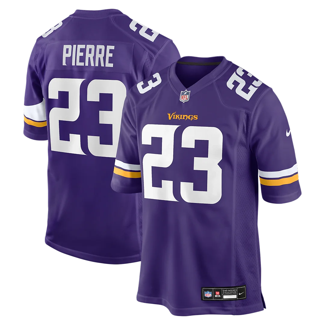 Zennovawear James Pierre Minnesota Vikings Team Game Jersey - Purple