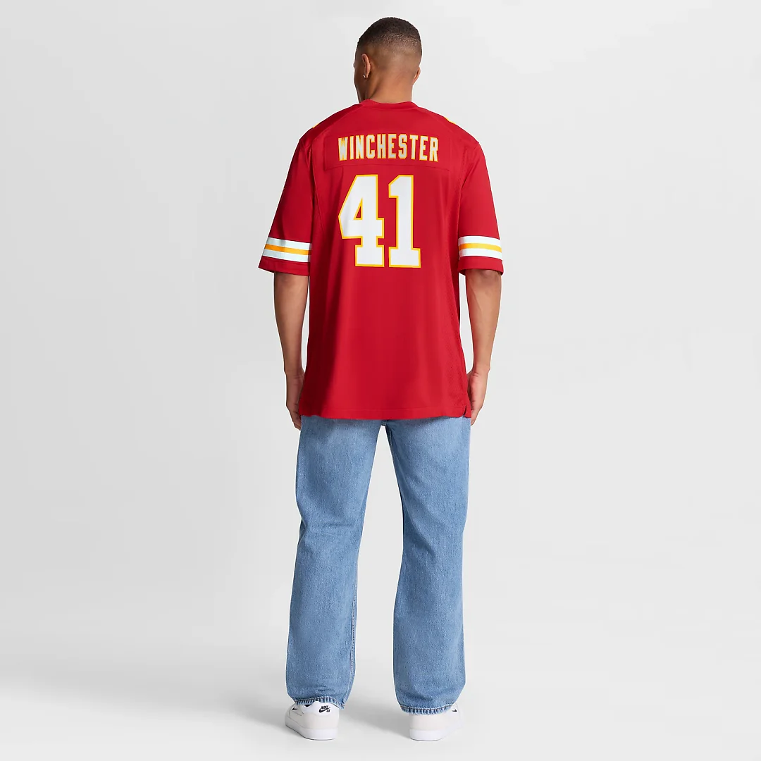 Zennovawear James Winchester Kansas City Chiefs Game Jersey - Red