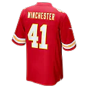 Zennovawear James Winchester Kansas City Chiefs Game Jersey - Red