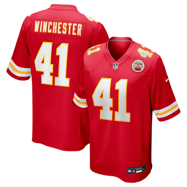 Zennovawear James Winchester Kansas City Chiefs Game Jersey - Red