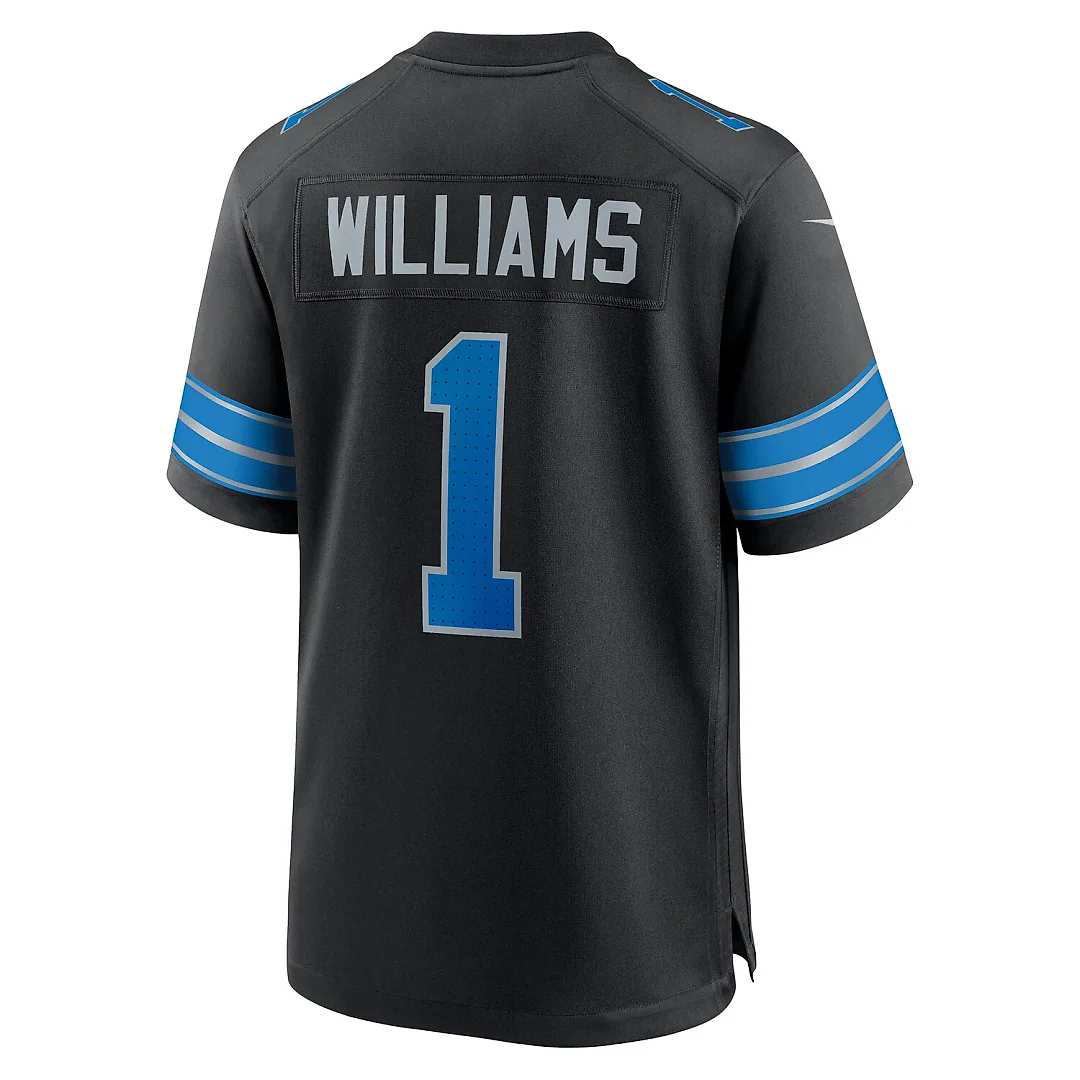 Zennovawear Jameson Williams Detroit Lions Alternate Game Player Jersey - Black
