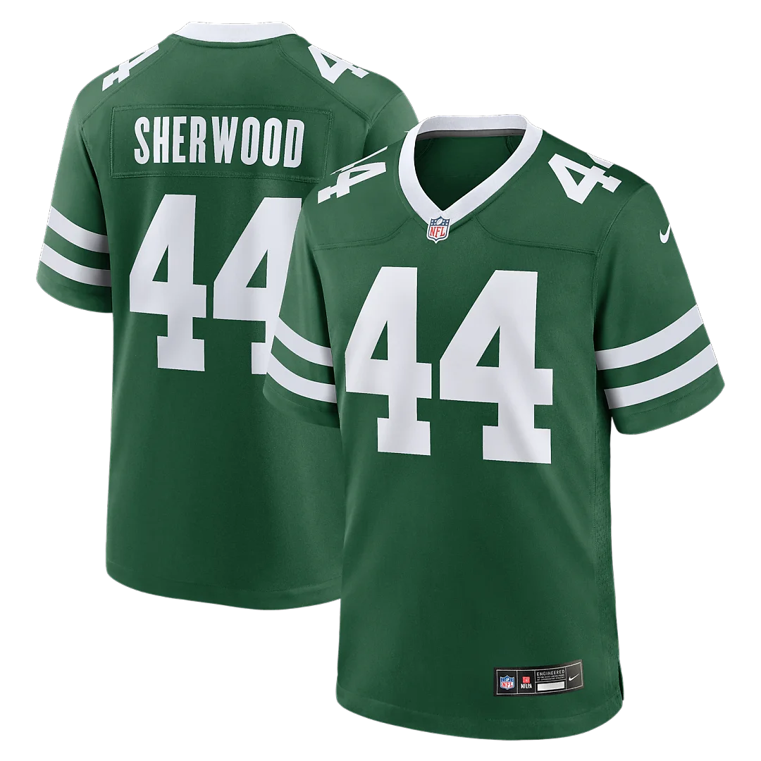 Zennovawear Jamien Sherwood New York Jets Team Game Jersey - Legacy Green