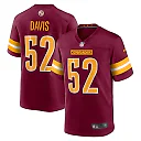 Zennovawear Jamin Davis Washington Commanders Player Game Jersey - Burgundy