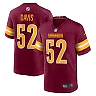 Zennovawear Jamin Davis Washington Commanders Player Game Jersey - Burgundy