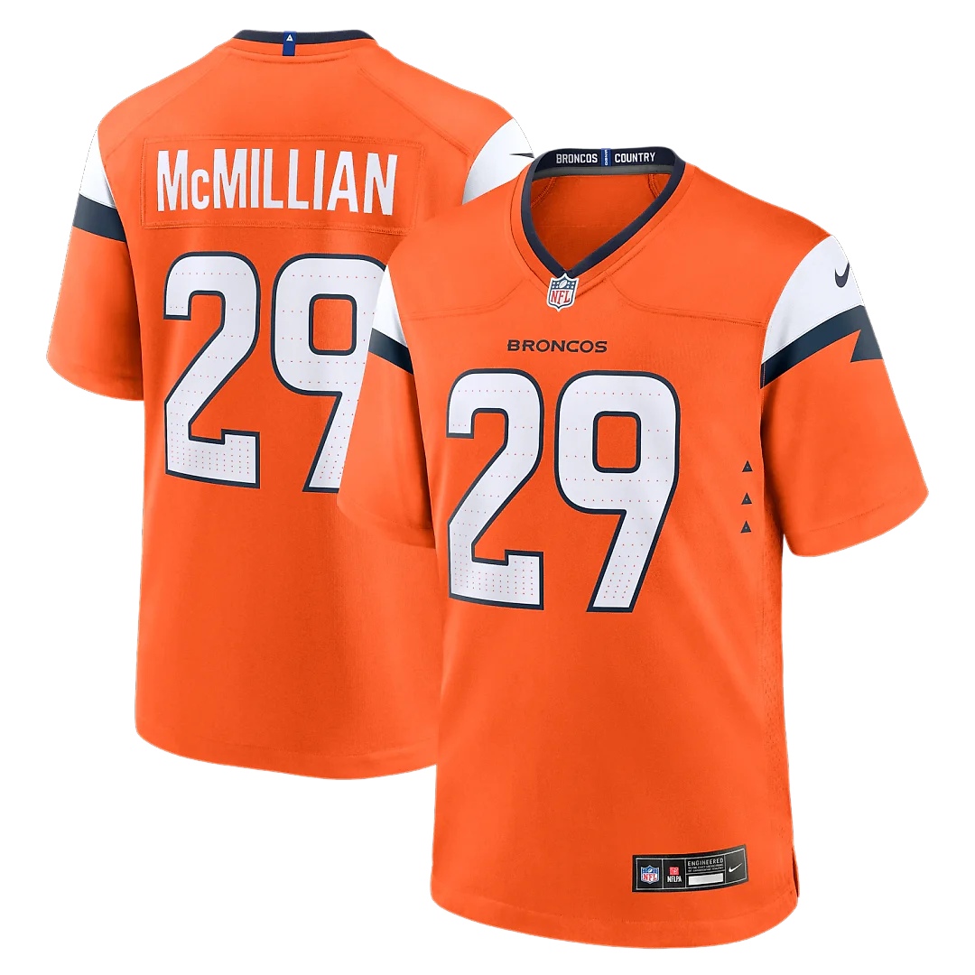 Zennovawear Ja'Quan McMillian Denver Broncos Team Game Jersey - Orange
