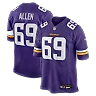 Zennovawear Jared Allen Minnesota Vikings Retired Player Game Jersey - Purple