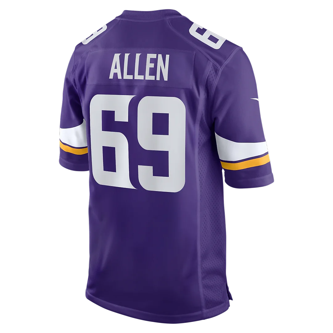 Zennovawear Jared Allen Minnesota Vikings Retired Player Game Jersey - Purple