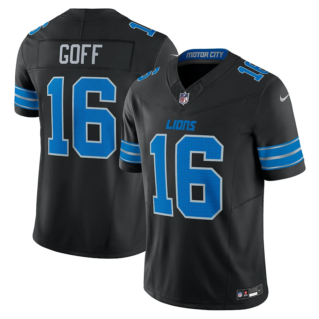 Zennovawear Jared Goff Detroit Lions Vapor FUSE. Limited Jersey - Black