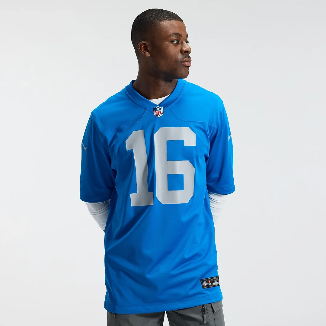 Zennovawear Jared Goff Detroit Lions Alternate Game Jersey - Blue