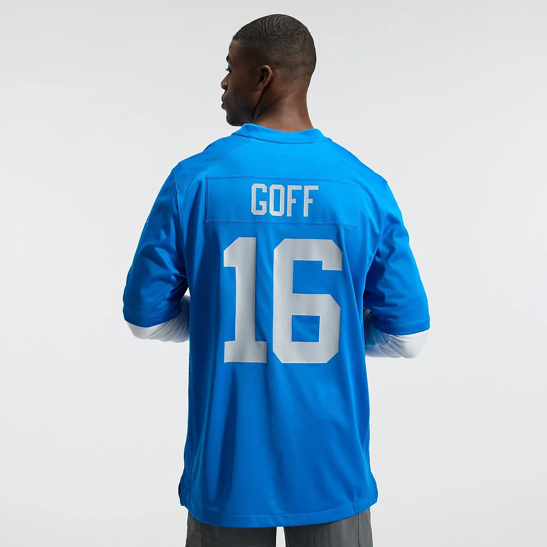 Zennovawear Jared Goff Detroit Lions Alternate Game Jersey - Blue